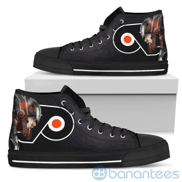 Thor Head With Logo Of Philadelphia Flyers High Top Shoes Product Photo