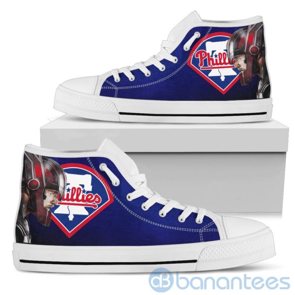 Thor Head With Logo Of Philadelphia Phillies High Top Shoes Product Photo