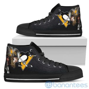Thor Head With Logo Of Pittsburgh Penguins High Top Shoes Product Photo