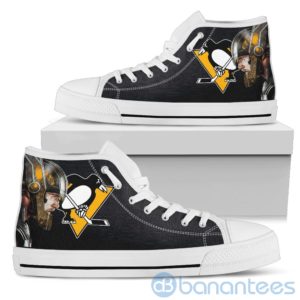 Thor Head With Logo Of Pittsburgh Penguins High Top Shoes Product Photo