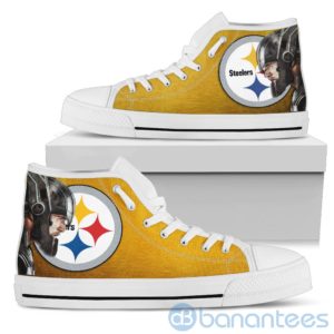 Thor Head With Logo Of Pittsburgh Steelers High Top Shoes Product Photo