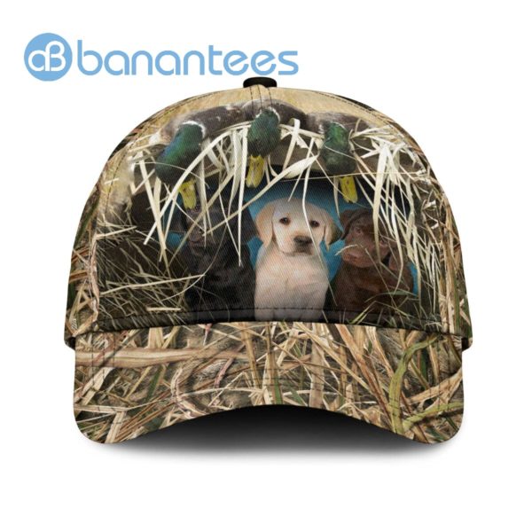 Three Dog And Three Duck Camo hunting All Over Printed 3D Cap Product Photo
