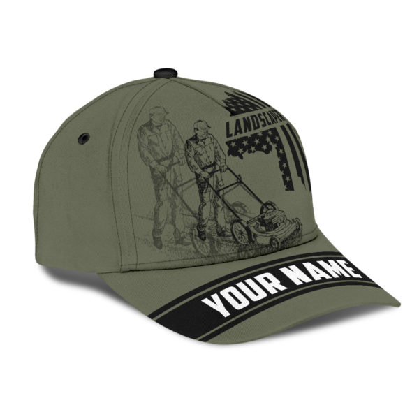 Personalized Name Landscaper All Over Printed 3D Cap Product Photo