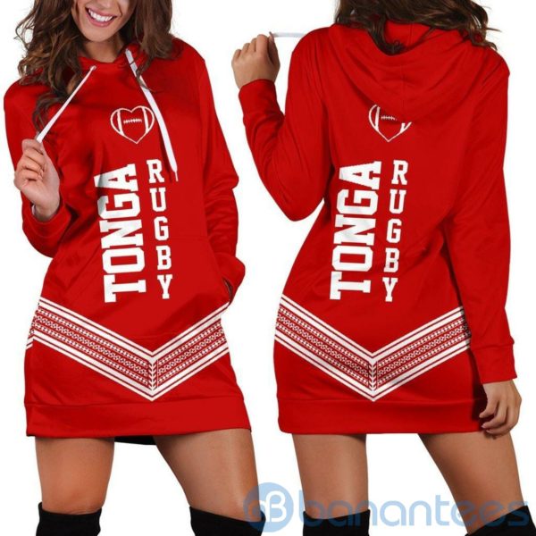 Tonga Rugby Hoodie Dress For Women Product Photo