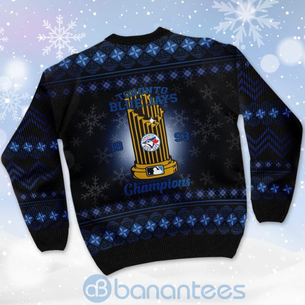 Toronto Blue Jays World Series Champions Ugly Christmas 3D Sweater Product Photo
