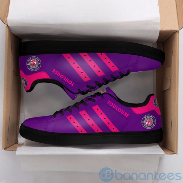 Toulouse Fc Pink Striped Purple Low Top Skate Shoes Product Photo