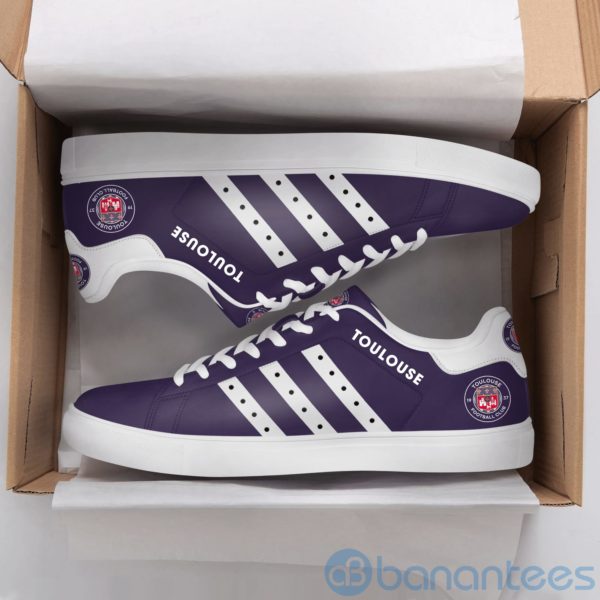 Toulouse Fc White Striped Low Top Skate Shoes Product Photo