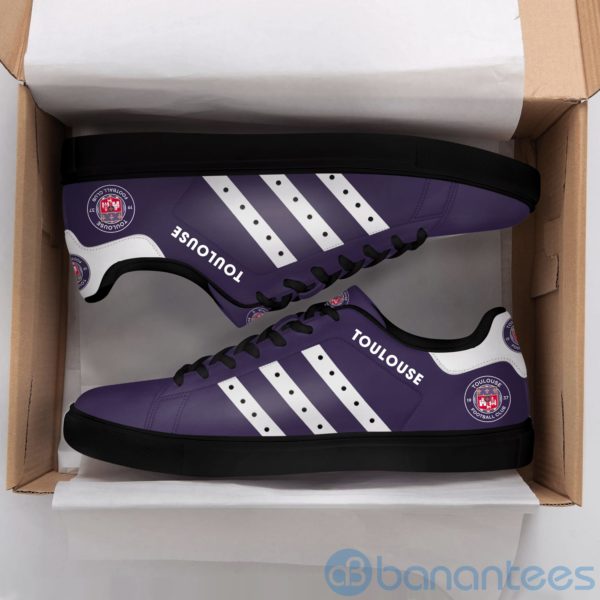 Toulouse Fc White Striped Low Top Skate Shoes Product Photo