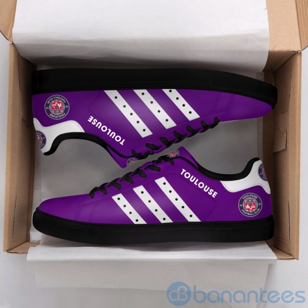 Toulouse Fc White Striped Purple Low Top Skate Shoes Product Photo