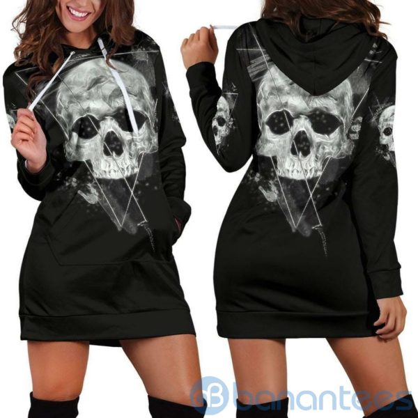 Triangle Skull Hoodie Dress For Women Product Photo