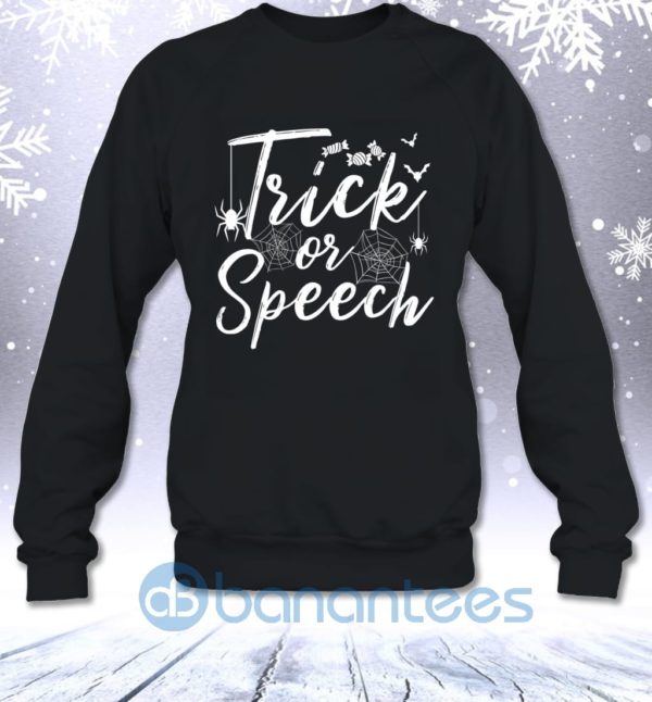 Tricks Or Speech Languages Teacher Halloween Funny Sweatshirt Product Photo