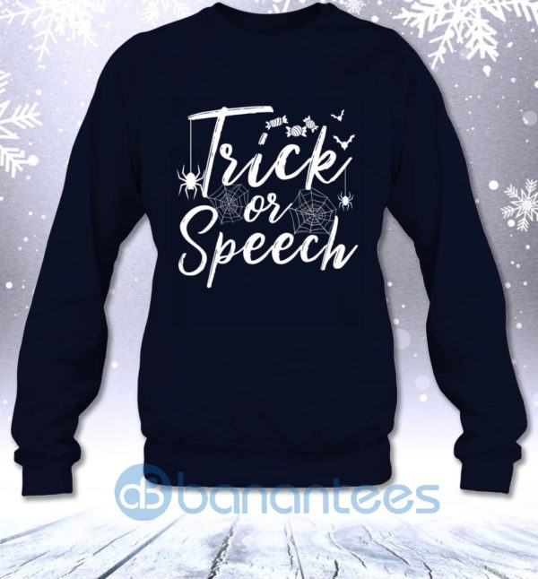 Tricks Or Speech Languages Teacher Halloween Funny Sweatshirt Product Photo