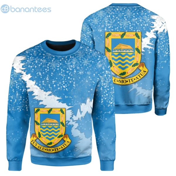 Tuvalu Coat Of Arms Blue All Over Printed 3D Sweatshirt Product Photo
