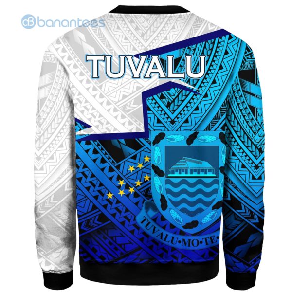 Tuvalu Mo Te Atua Polynesian Blue And White All Over Printed 3D Sweatshirt Product Photo