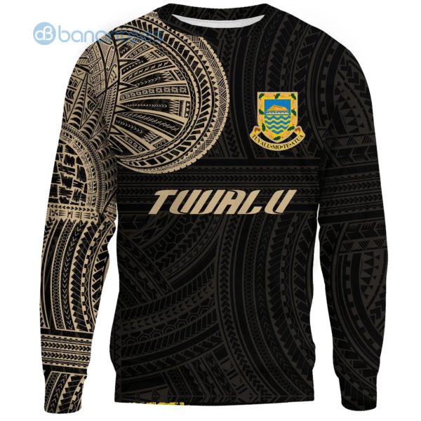 Tuvalu Mo Te Atua Polynesian Circle Tattoo All Over Printed 3D Sweatshirt Product Photo