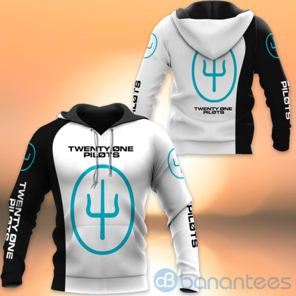 Twenty One Pilots White All Over Printed Hoodies Zip Hoodies Product Photo