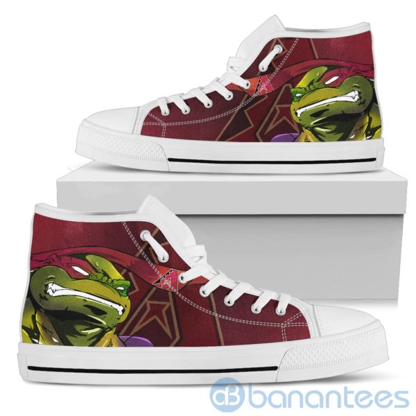 Ugly Tutle And Logo Of Arizona Diamondbacks Ninja High Top Shoes Product Photo
