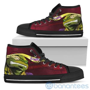 Ugly Tutle And Logo Of Atlanta Braves Ninja High Top Shoes Product Photo