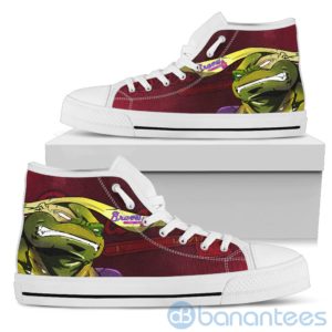 Ugly Tutle And Logo Of Atlanta Braves Ninja High Top Shoes Product Photo