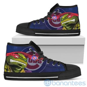 Ugly Tutle And Logo Of Chicago Cubs Ninja High Top Shoes Product Photo