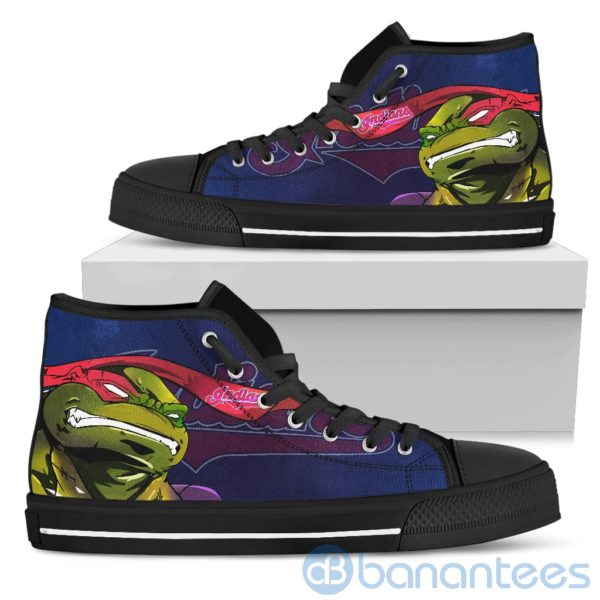 Ugly Tutle And Logo Of Cleveland Indians Ninja High Top Shoes Product Photo