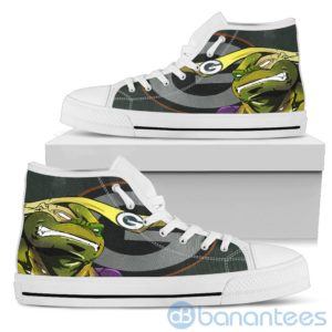 Ugly Tutle And Logo Of Green Bay Packers Ninja High Top Shoes Product Photo