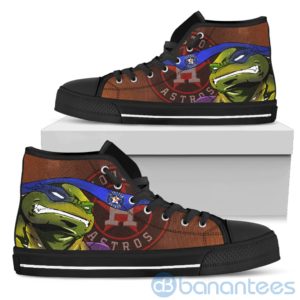 Ugly Tutle And Logo Of Houston Astros Ninja High Top Shoes Product Photo