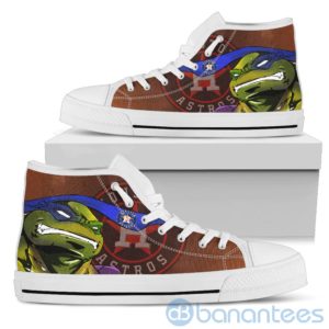 Ugly Tutle And Logo Of Houston Astros Ninja High Top Shoes Product Photo