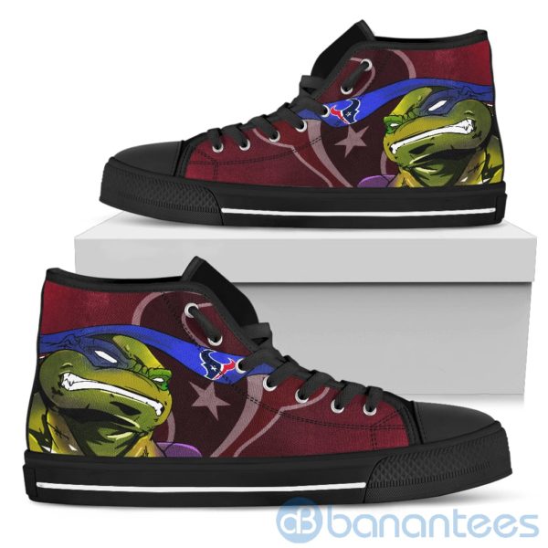 Ugly Tutle And Logo Of Houston Texans Ninja High Top Shoes Product Photo