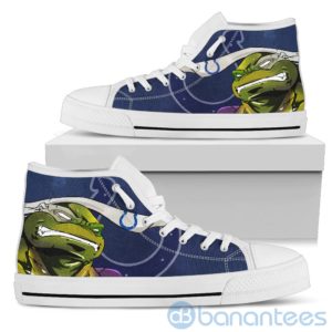 Ugly Tutle And Logo Of Indianapolis Colts Ninja High Top Shoes Product Photo