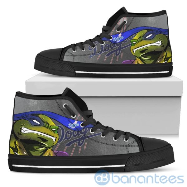 Ugly Tutle And Logo Of Los Angeles Dodgers Ninja High Top Shoes Product Photo