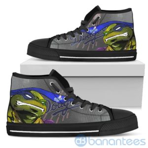 Ugly Tutle And Logo Of Los Angeles Dodgers Ninja High Top Shoes Product Photo