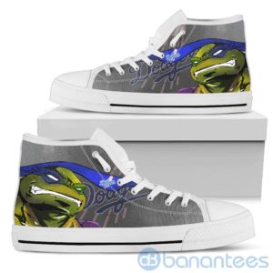 Ugly Tutle And Logo Of Los Angeles Dodgers Ninja High Top Shoes Product Photo