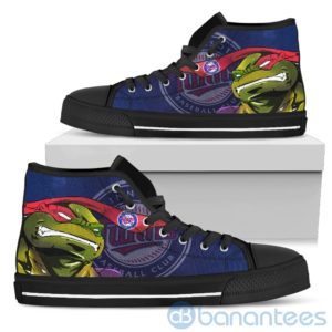 Ugly Tutle And Logo Of Minnesota Twins Ninja High Top Shoes Product Photo