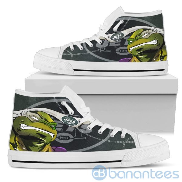 Ugly Tutle And Logo Of New York Jets Ninja High Top Shoes Product Photo