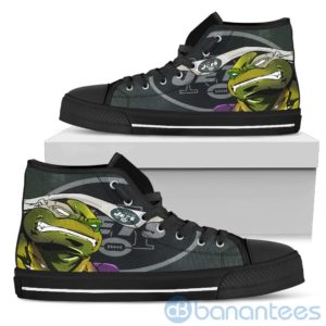 Ugly Tutle And Logo Of New York Jets Ninja High Top Shoes Product Photo