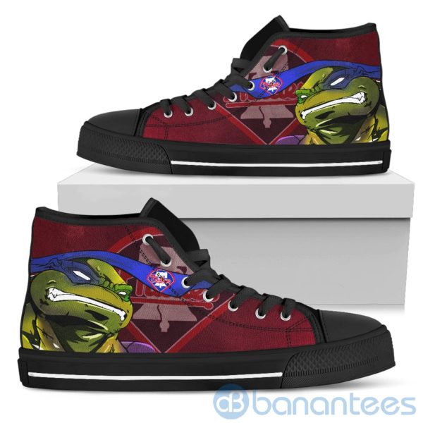Ugly Tutle And Logo Of Philadelphia Phillies Ninja High Top Shoes Product Photo