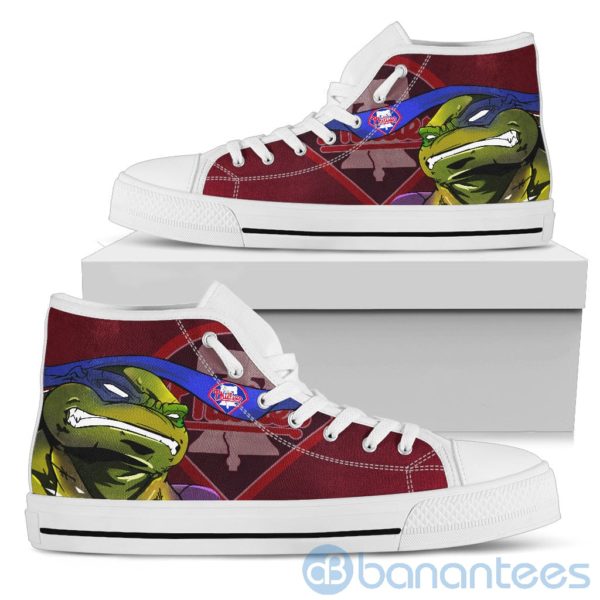 Ugly Tutle And Logo Of Philadelphia Phillies Ninja High Top Shoes Product Photo