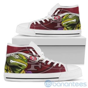 Ugly Tutle And Logo Of San Francisco 49ers Ninja High Top Shoes Product Photo