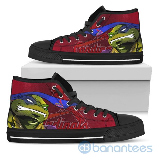 Ugly Tutle And Logo Of St. Louis Cardinals Ninja High Top Shoes Product Photo