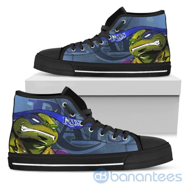 Ugly Tutle And Logo Of Tampa Bay Rays Ninja High Top Shoes Product Photo