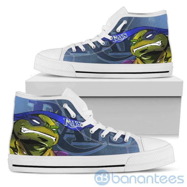 Ugly Tutle And Logo Of Tampa Bay Rays Ninja High Top Shoes Product Photo