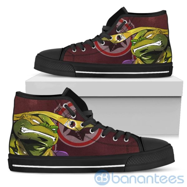 Ugly Tutle And Logo Of Washington Redskins Ninja High Top Shoes Product Photo