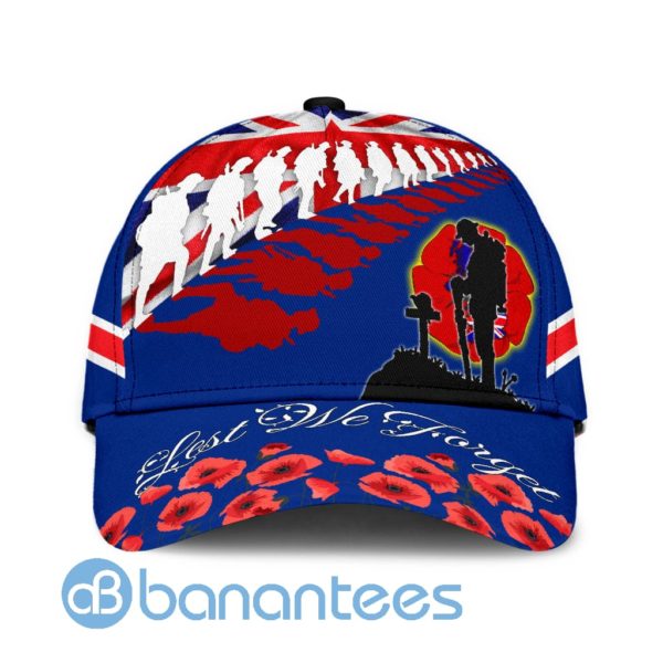 Uk Army Veteran Lest We Forget All Over Printed 3D Cap Product Photo