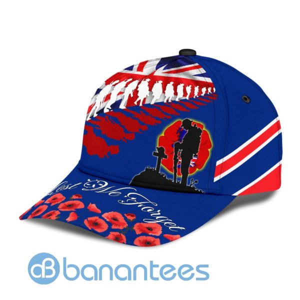 Uk Army Veteran Lest We Forget All Over Printed 3D Cap Product Photo