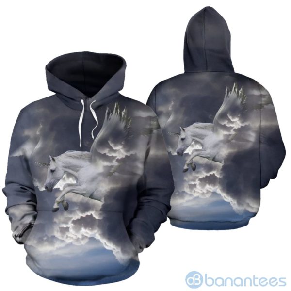 Unicorn in the Clouds All Over Printed 3D Hoodie Product Photo