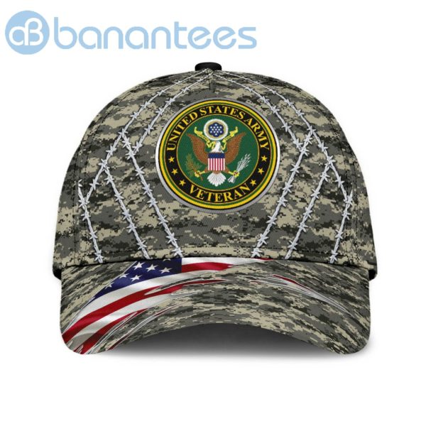 United States Army Veteran Printed All Over Printed 3D Cap Product Photo