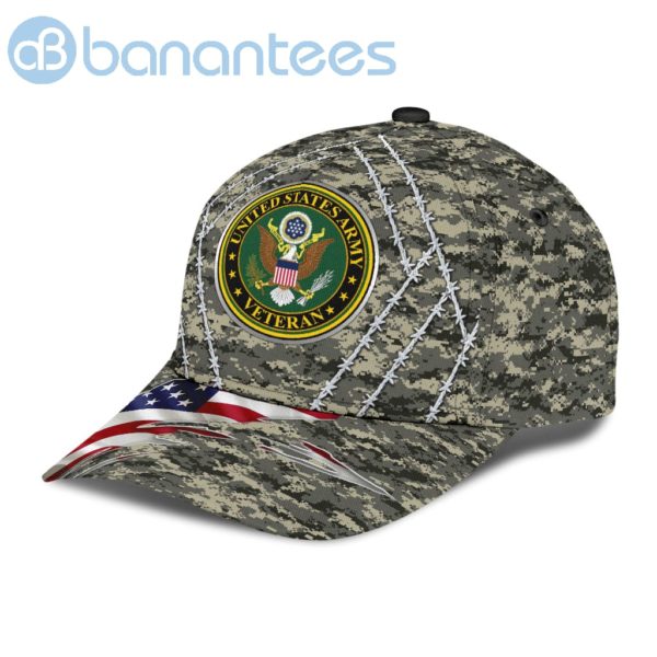 United States Army Veteran Printed All Over Printed 3D Cap Product Photo