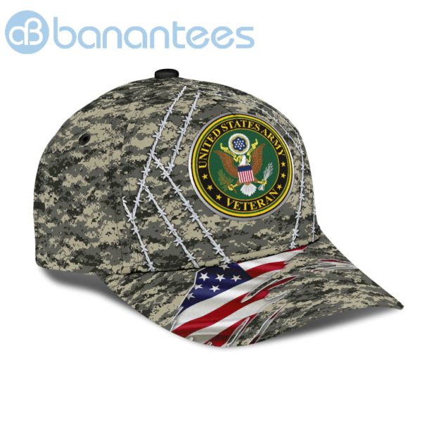 United States Army Veteran Printed All Over Printed 3D Cap Product Photo