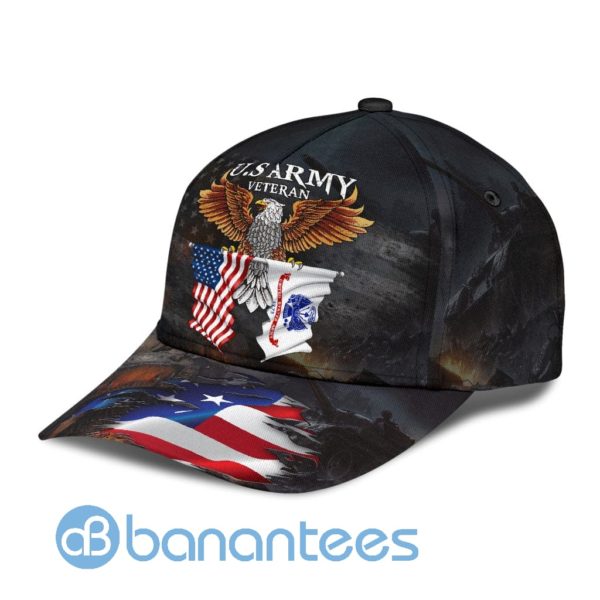 Us Army Veteran American Flag Eagle All Over Printed 3D Cap Product Photo